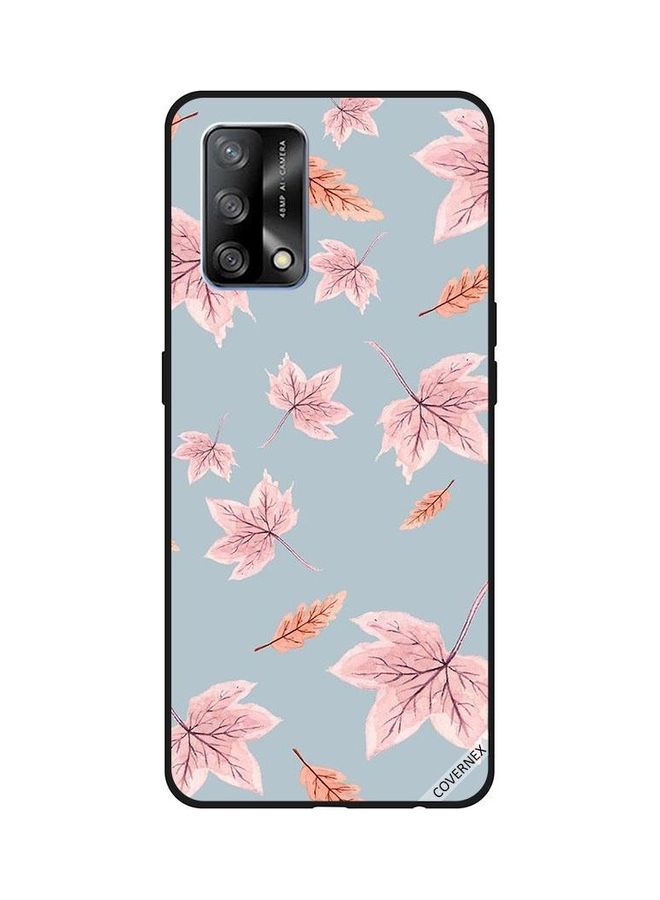 Covernex Leaves Print Design Protective Case Cover For OPPO A74/F19 4G Multicolour - Image 1