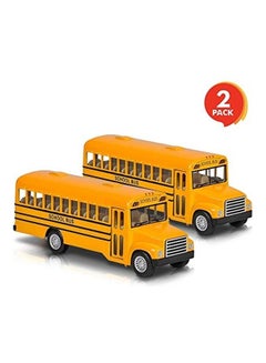 ArtCreativity Set of 2 Pull Back School Bus Toy  - Image 1