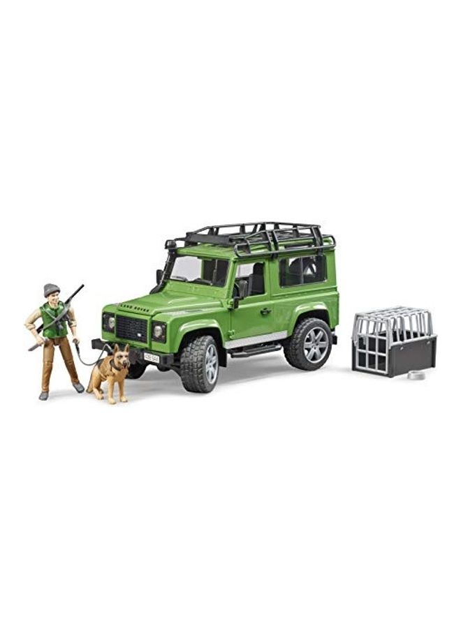 Bruder Land Rover Defender with Forester and Dog - Image 1
