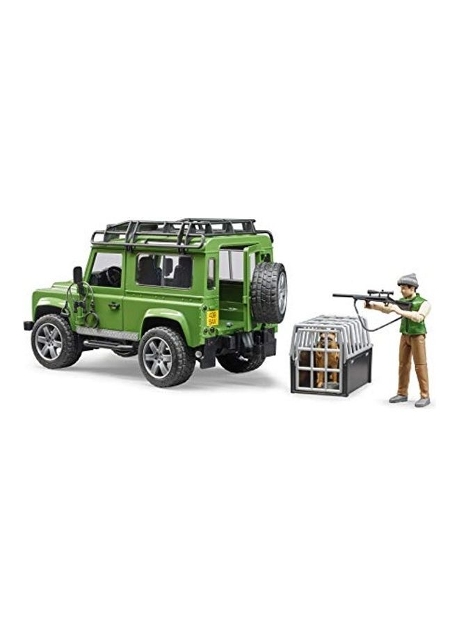 Bruder Land Rover Defender with Forester and Dog - Image 4