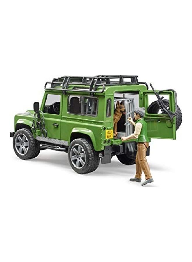 Bruder Land Rover Defender with Forester and Dog - Image 5