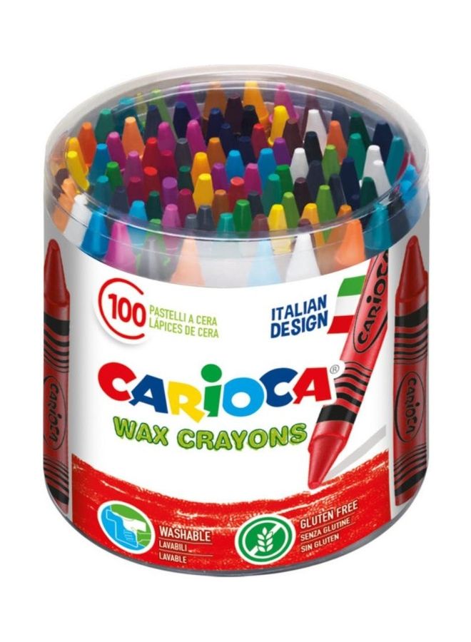 carioca 100-Piece Wax Crayons Multicolour  - Image 1