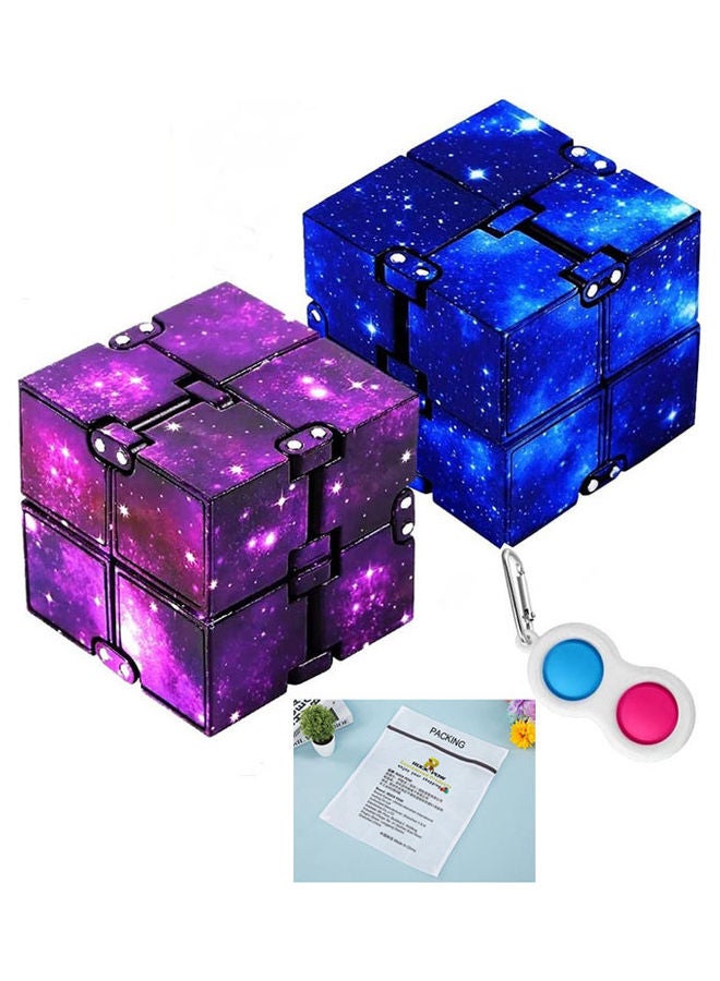 Rock Pow - 2-Piece Infinity Cube Fidget Toy Set - Image 1
