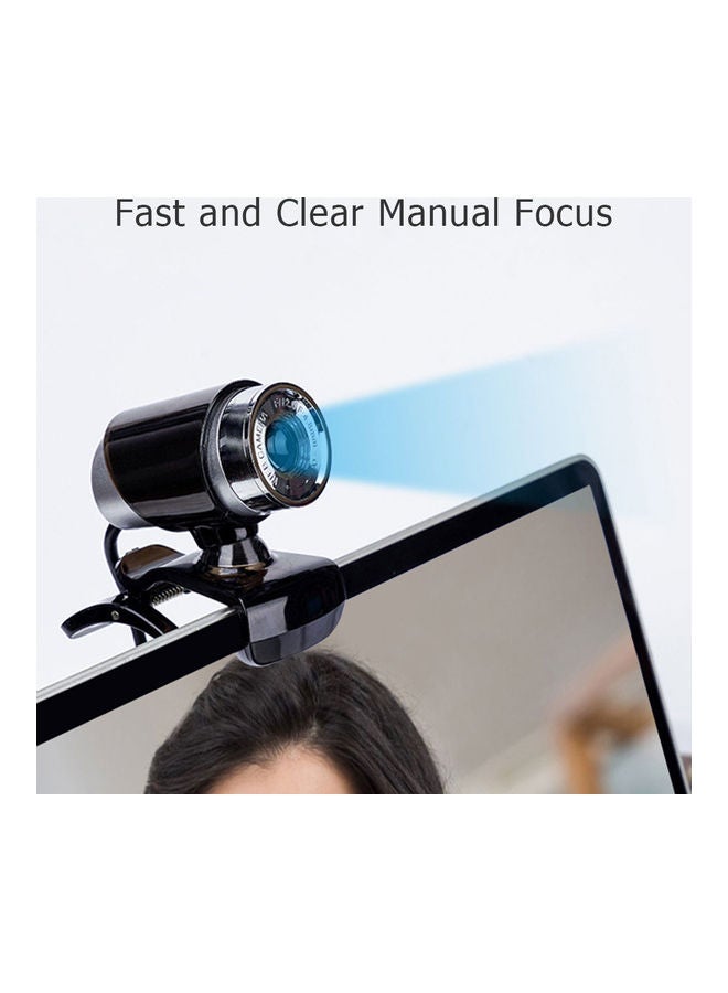 Generic - 480P USB Webcam With Microphone Black - Image 1