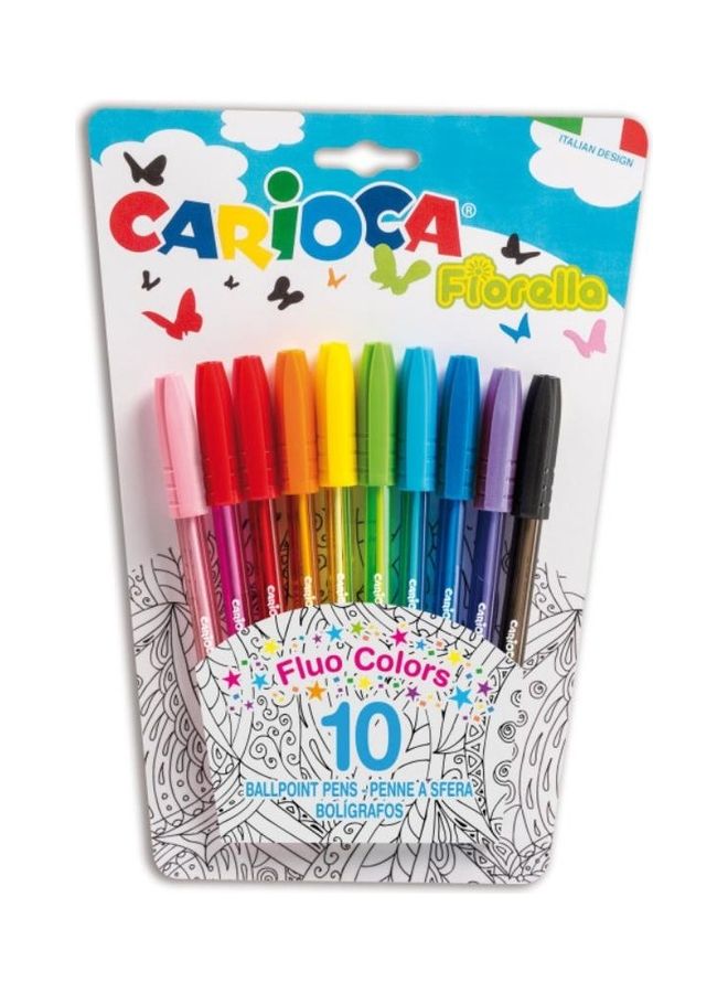 carioca 10-Piece Fiorella Colour Pens Multicolour - Image 1