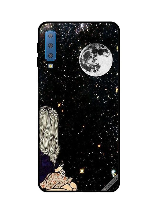 Covernex Protective Case Cover For Samsung Galaxy A7 2018 Looking At Moon  - Image 1
