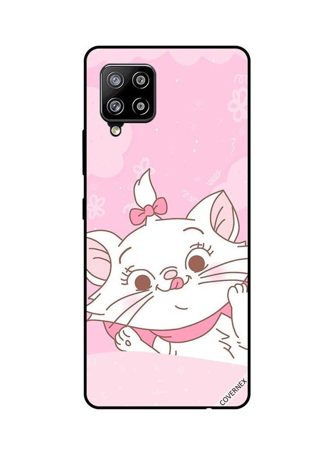 Covernex Samsung Galaxy M42 Protective Case Cover Printed Featuring 5G Cat Pink Hairclip DESIGN_0059 - Image 1