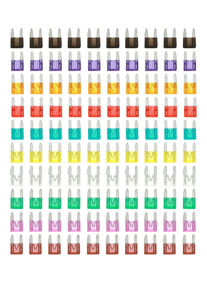 Generic Pack Of 100 Motorcycle Mini Blade Fuses  - Image 1