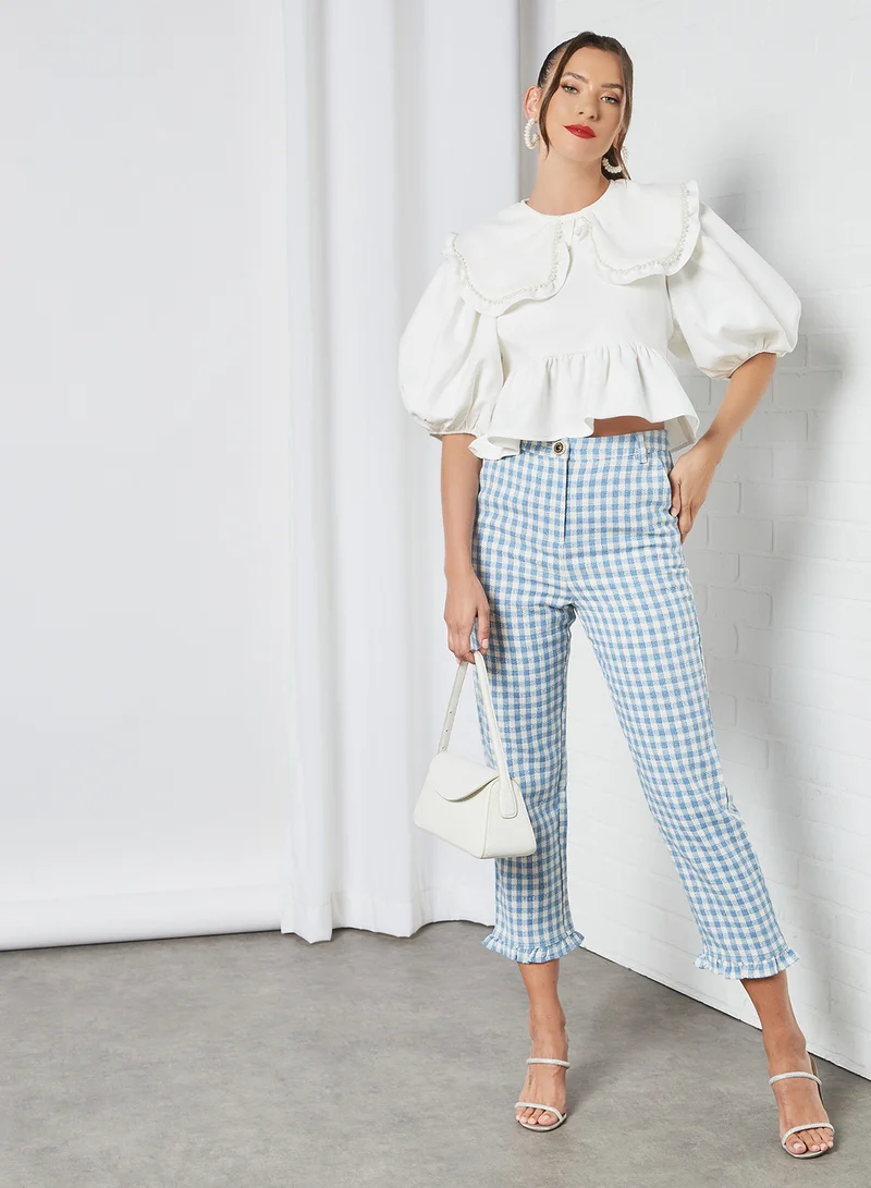 sister jane Embellished Cropped Blouse