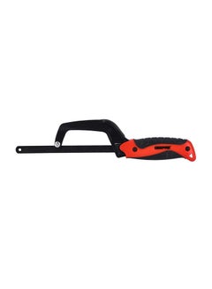 AL Handle Hacksaw Saw 250mm| Portable Multi-Purpose DIY Saw Hacksaw Universal Saw Woodworking Tool | Comfortable Handle | Ideal for Cutting Wood, Plastic, Rope, Bamboo, Soft Rubber Red/Black 250mm