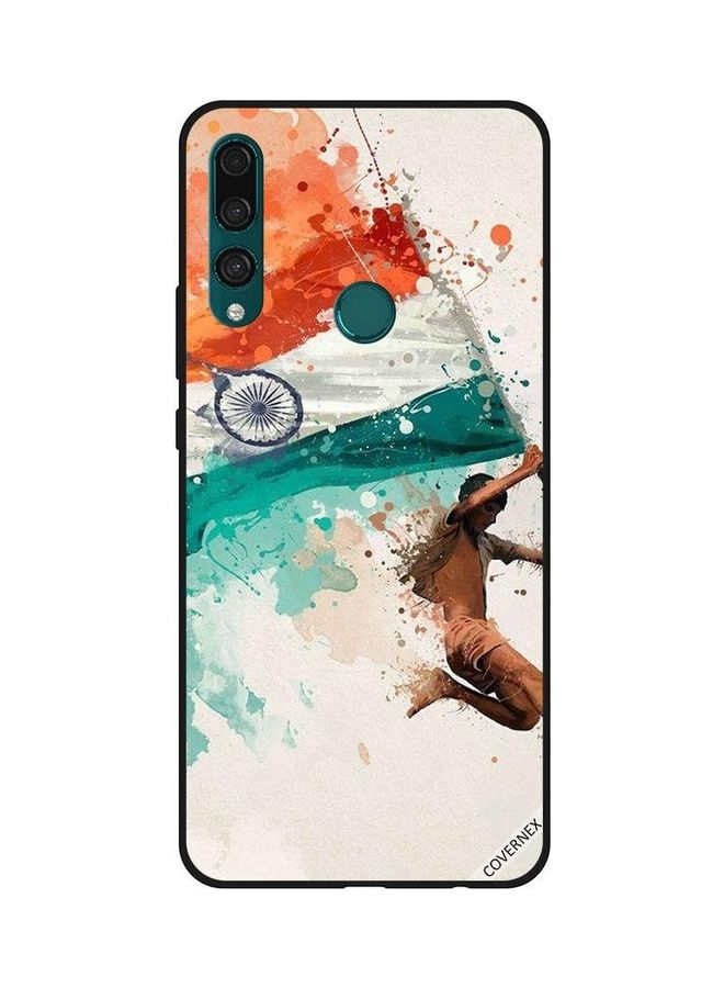 كوفرنيكس غطاء حماية واقٍ بطبعة فتى يقفز حاملاً علم الهند لهاتف هواوي Y9 برايم 2019 متعدد الألوان