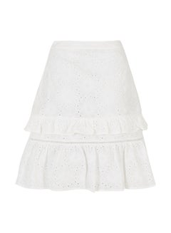 FG4 Women Stylish Mini Skirt White  - Image 2