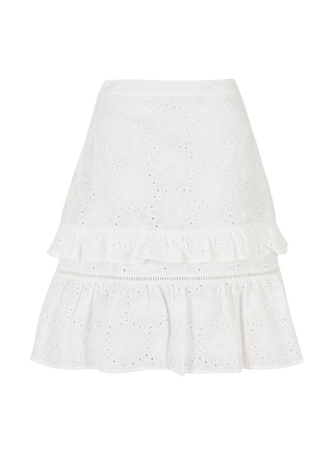 FG4 Women Stylish Mini Skirt White - Image 2