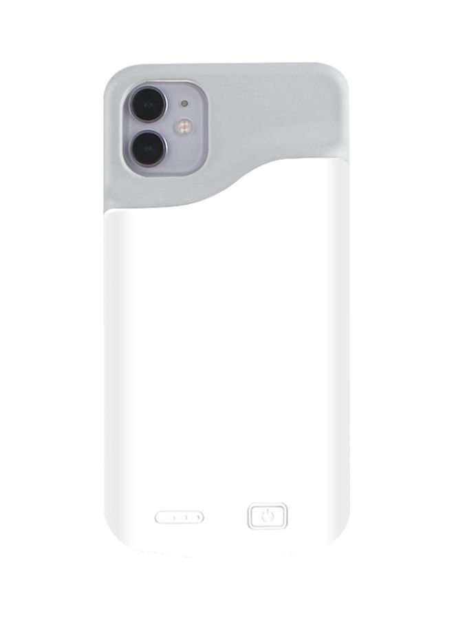 Generic Slim and External Backup Battery Power Bank Case Cover for Apple iPhone 11 White/Grey  - Image 1