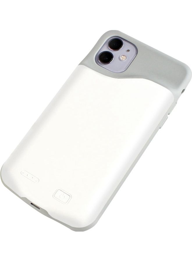 Generic Slim and External Backup Battery Power Bank Case Cover for Apple iPhone 11 White/Grey  - Image 4