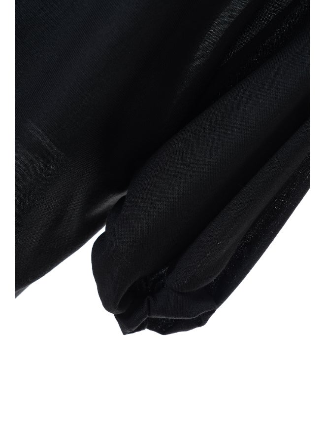 Aila - Solid Drop Shoulder Oversize Sweater Black - Image 1