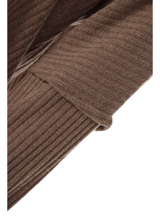 Aila Relaxed Turle Neck Drop Shoulder Long Sleeve Sweater Khaki  - Image 5