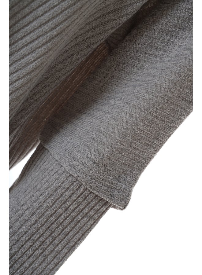 Aila Relaxed Turtle Neck Drop Shoulder  Sweater Grey  - Image 5