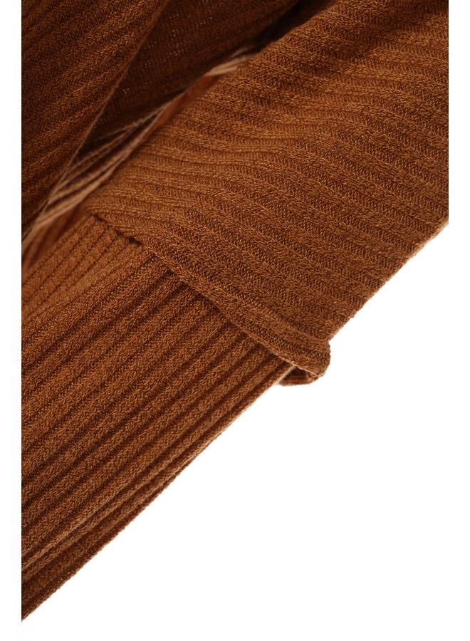 Aila Relaxed Turtle Neck Drop Shoulder  Sweater Camel  - Image 5