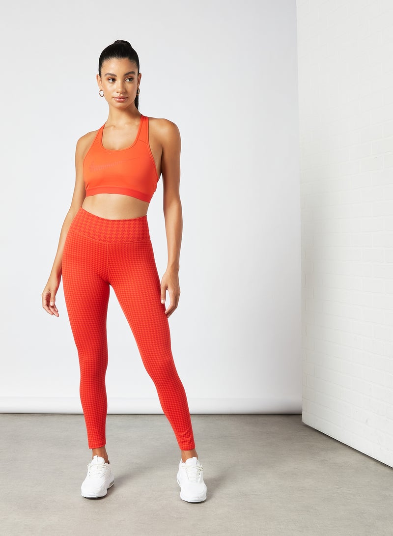 Nike - Dri-FIT Icon Clash Mid Rise Leggings Bright Red - Image 1