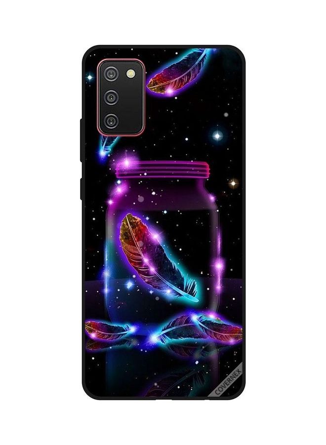 كوفرنيكس غطاء حماية واقٍ بطبعة ريش داخل إناء لهاتف سامسونج جالاكسي A02s/F02s متعدد الألوان - Image 1