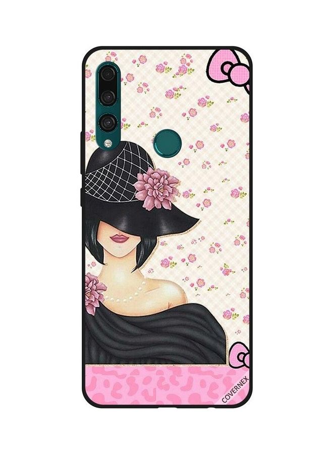 كوفرنيكس غطاء حماية واقٍ بطبعة فتاة بقبعة لهاتف هواوي Y9 برايم 2019 متعدد الألوان - Image 1