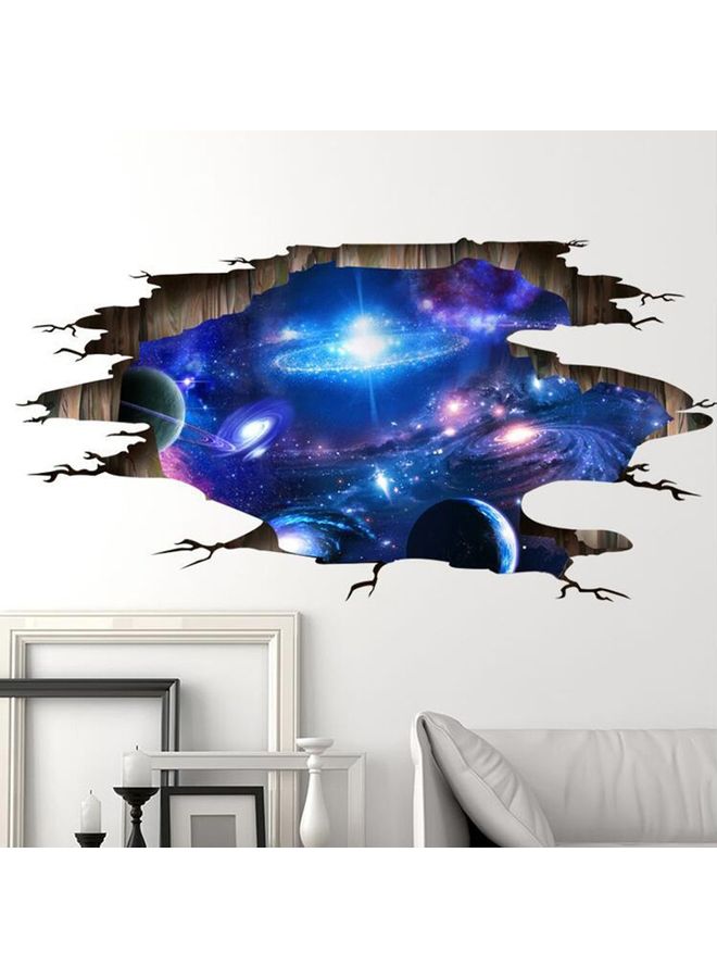 3D Galaxy Themed Wall Sticker Multicolour - Image 2