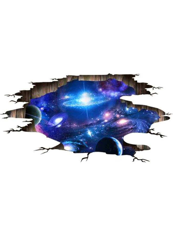 3D Galaxy Themed Wall Sticker Multicolour - Image 1