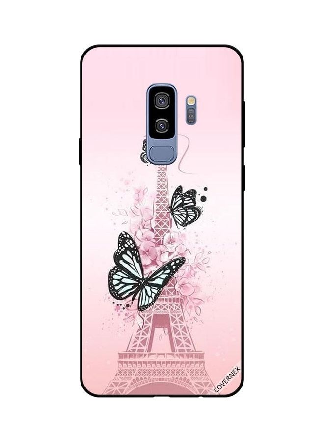 Covernex Samsung Galaxy S9 Plus Protective Case Cover Printed Featuring Case Cover Printed Featuring Black Butterflies On Effiel Tower DESIGN_0031 - Image 1