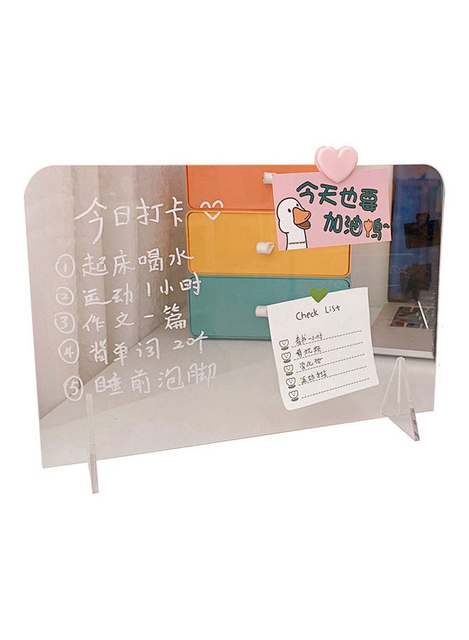 UNIVERSAL Portable Mini Transparent Writing Board Clear - Image 1