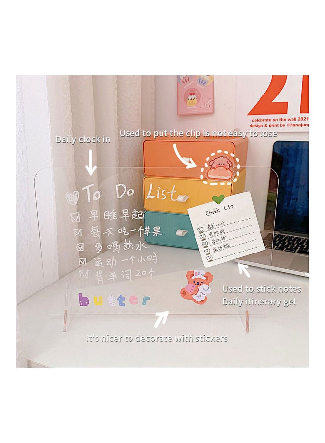 UNIVERSAL Portable Mini Transparent Writing Board Clear - Image 5