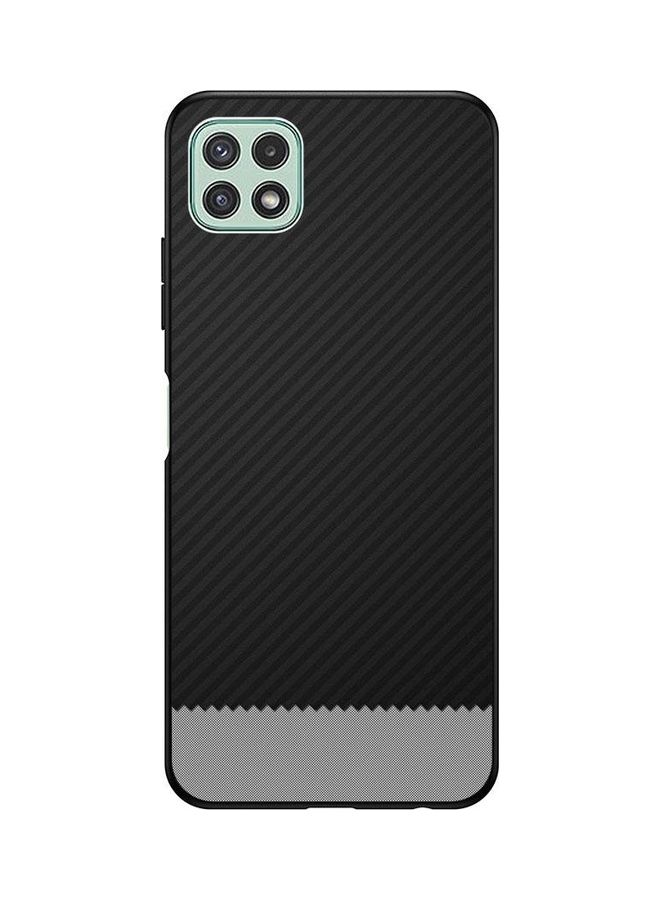 Covernex Strips Pattern Protective Case Cover For Samsung Galaxy A22 5G Black/Grey - Image 1