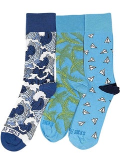 3 Pack Of Printed Crew Socks Multicolour - v1628768995/N49950414V_1