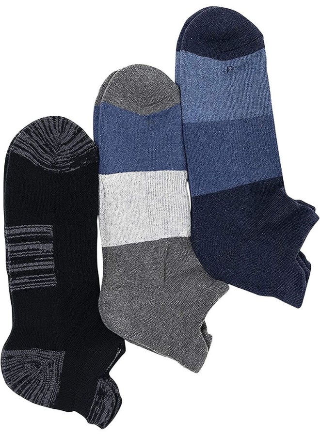 BOMBAY SOCK CO. 3 Pack Of Ankle Padded Socks Multicolour  - Image 2