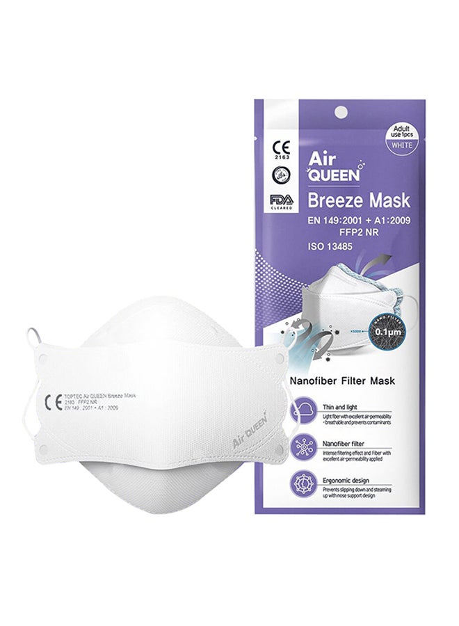 اير كوين مجموعة من 5 أقنعة FFP2 CE كواليفيد كوين نانو مع معقم لليدين - Image 3