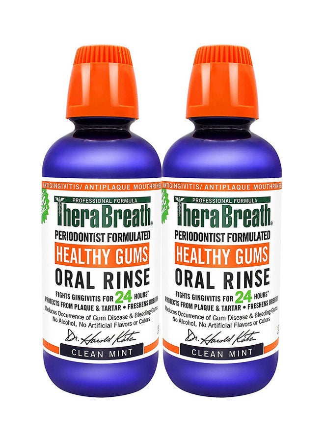 Therabreath Pack of 2 Periodontist Formulated Oral Rinse Blue