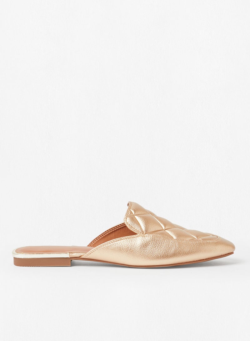 CALL IT SPRING - Dollie Quilted Slip Ons Gold - Image 1