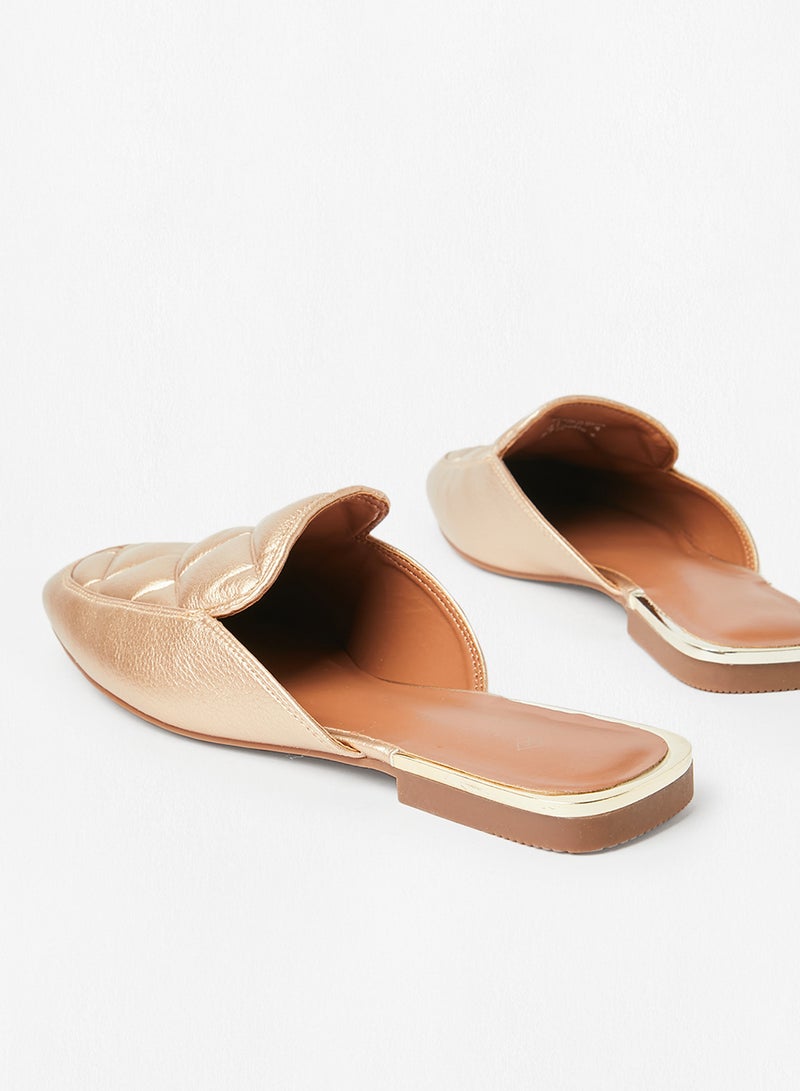 CALL IT SPRING - Dollie Quilted Slip Ons Gold - Image 1