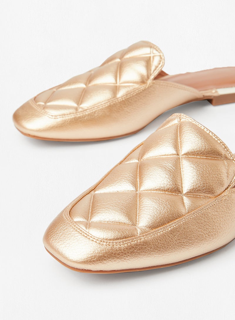 CALL IT SPRING - Dollie Quilted Slip Ons Gold - Image 1