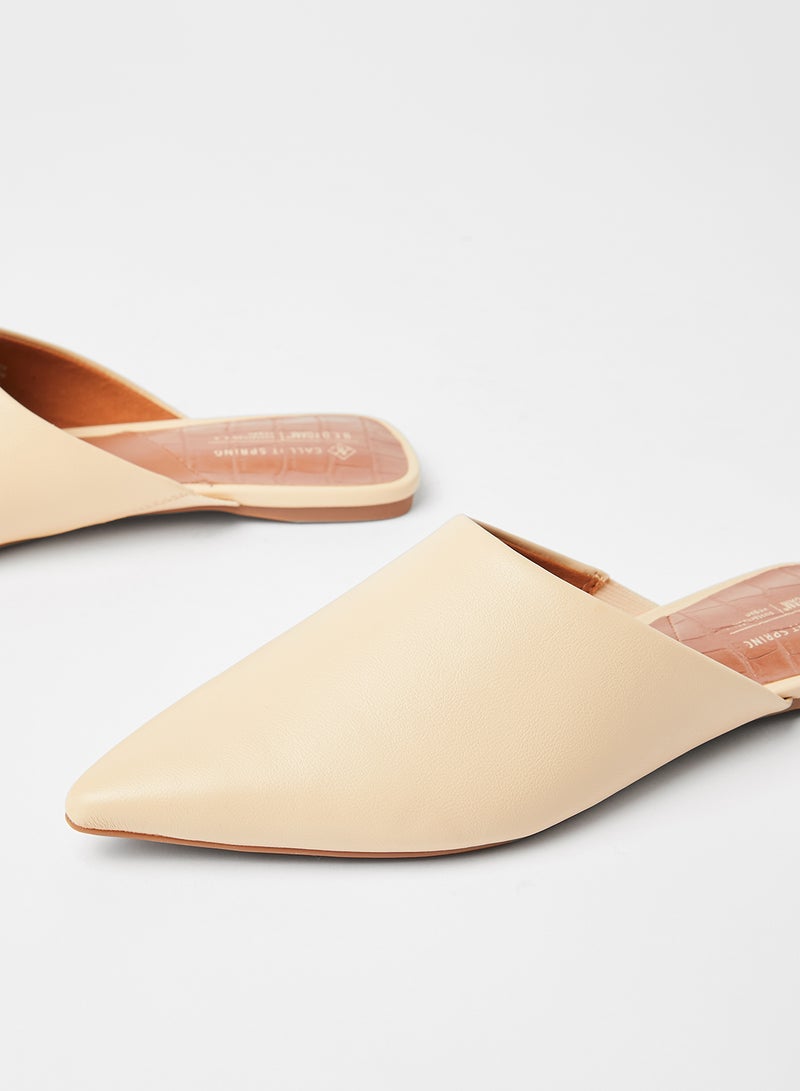CALL IT SPRING Effortless Pointed Slip Ons Beige  - Image 4