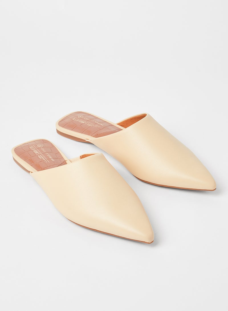 Effortless Pointed Slip Ons Beige - v1628771931/N49529904V_2