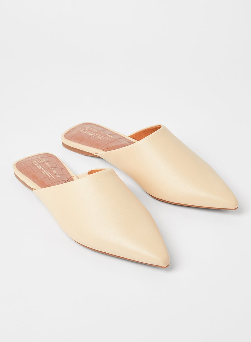 CALL IT SPRING Effortless Pointed Slip Ons Beige  - Image 2