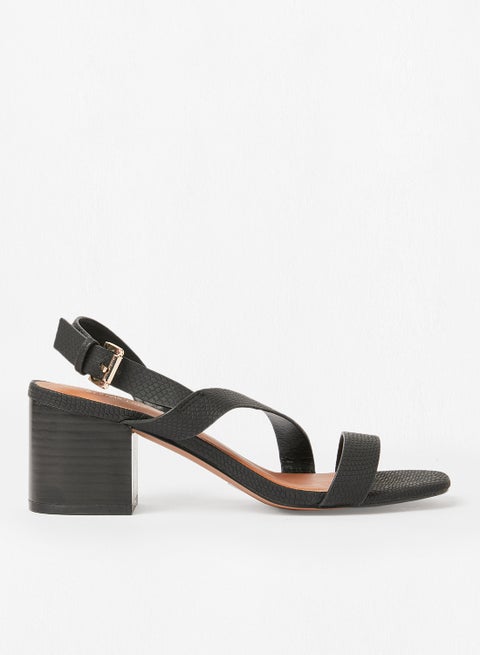 Jazy Block Heel Sandals Black