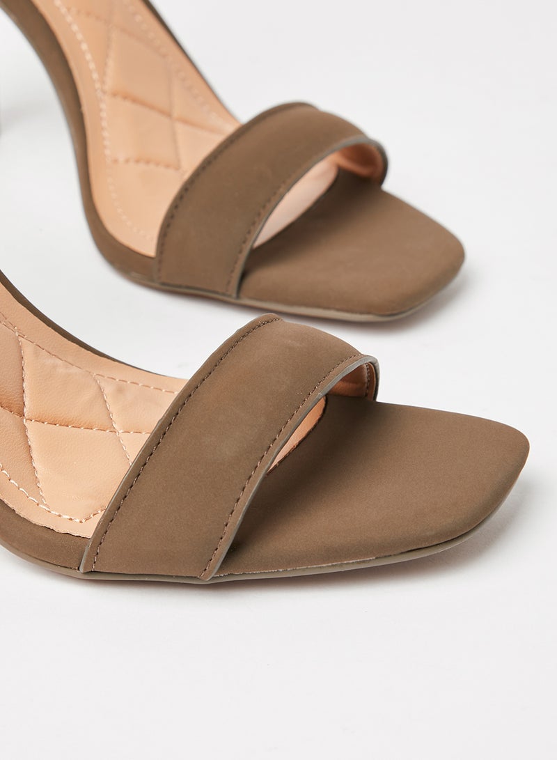 CALL IT SPRING - Kloe Block Heel Sandals Dark Brown - Image 1
