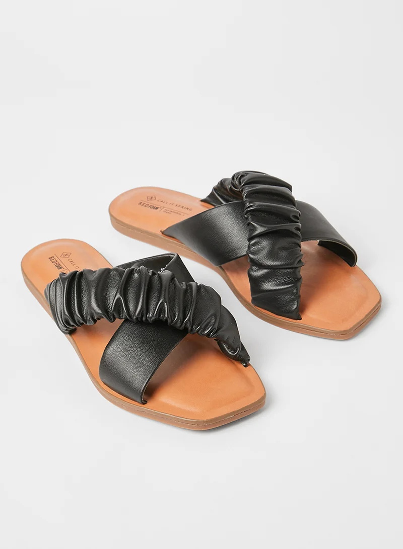 CALL IT SPRING Scrunchee Strappy Slip Ons