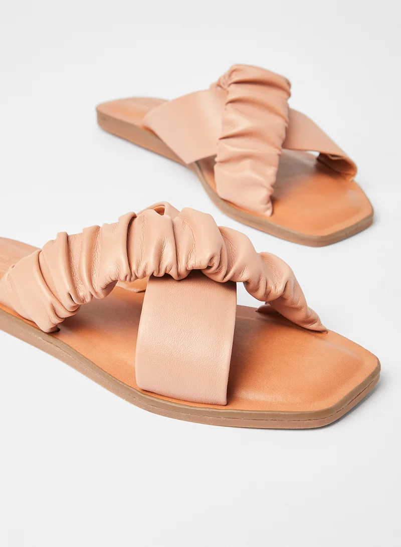 CALL IT SPRING Scrunchee Strappy Slip Ons Pink