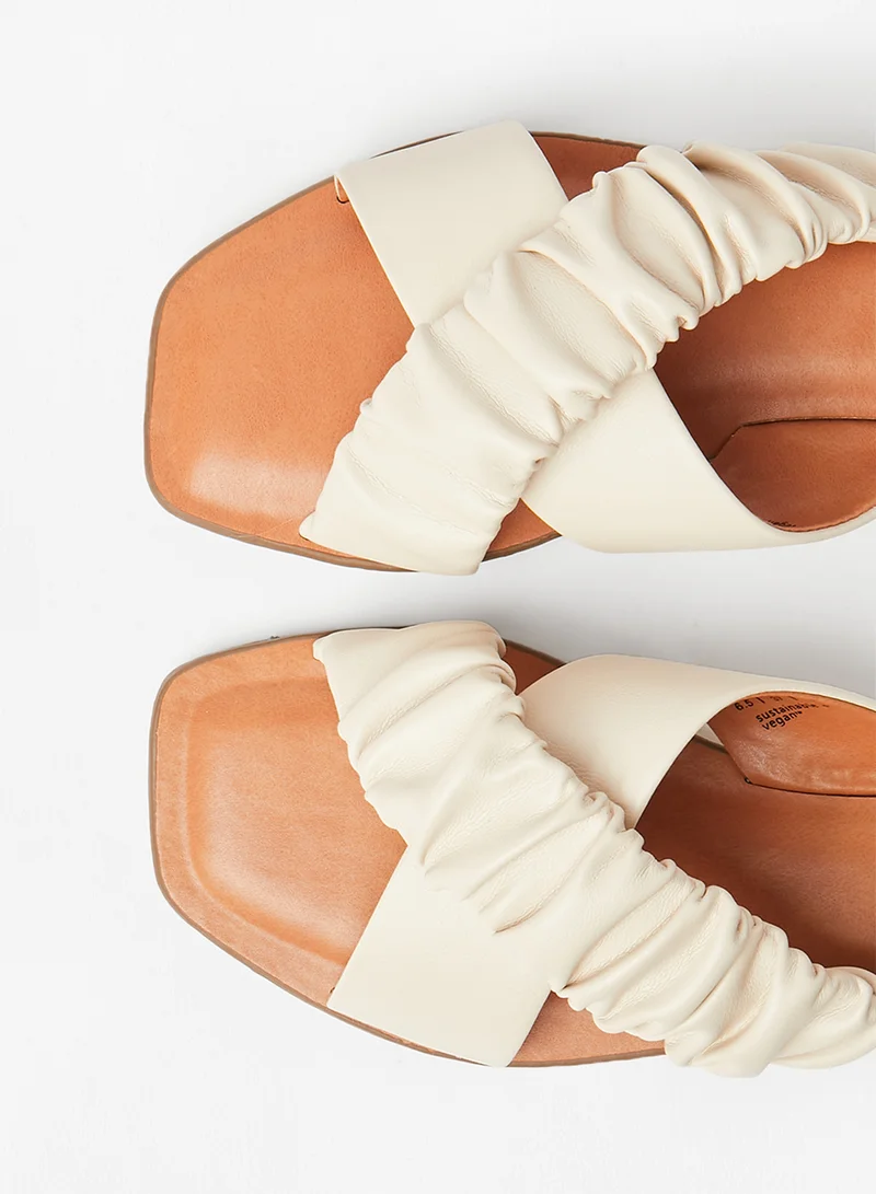 CALL IT SPRING Scrunchee Strappy Slip Ons White