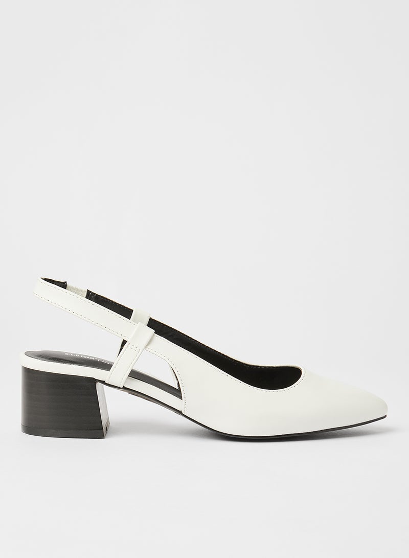 CALL IT SPRING Coco Block Heel Pumps White  - Image 1