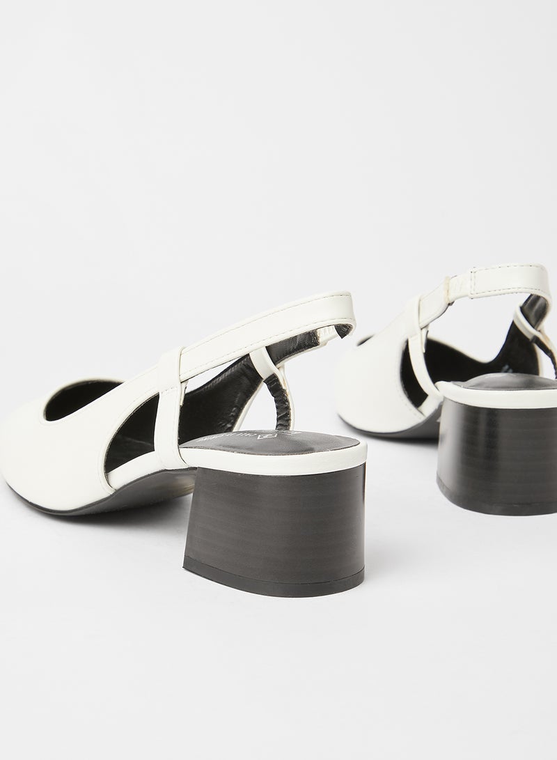 CALL IT SPRING Coco Block Heel Pumps White  - Image 3