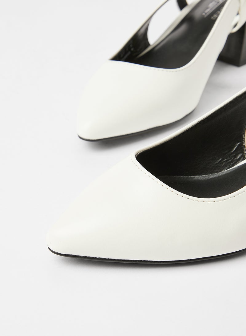 CALL IT SPRING Coco Block Heel Pumps White  - Image 4